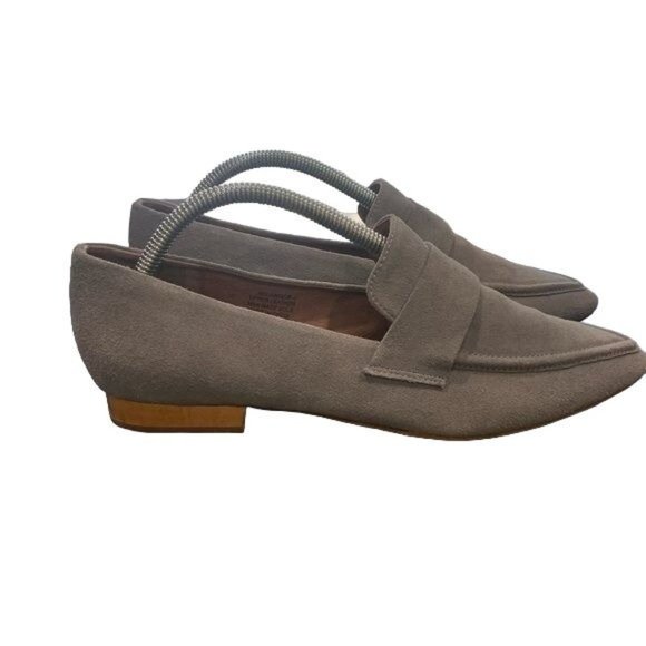 Jeffrey Campbell Belanger Gray Taupe Suede Loafer Leather Women's Size 10 - Picture 4 of 8
